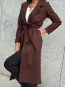 Edoti Кафяво дамско палто с колан Edoti