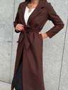 Edoti Кафяво дамско палто с колан Edoti