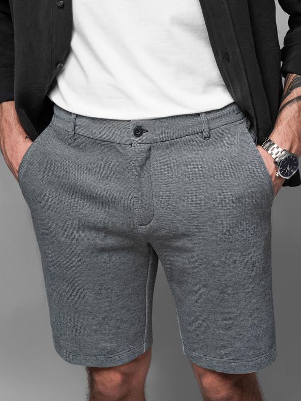 Ombre Clothing Мъжки памучни спортни панталони BASIC сиво Ombre Clothing