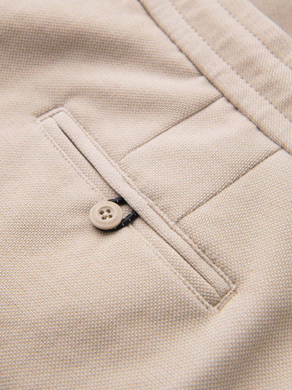 Ombre Clothing Мъжки памучни спортни панталони BASIC beige Ombre Облекло