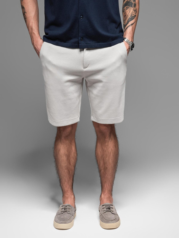 Ombre Clothing Мъжки памучни спортни панталони BASIC сиво Ombre Clothing