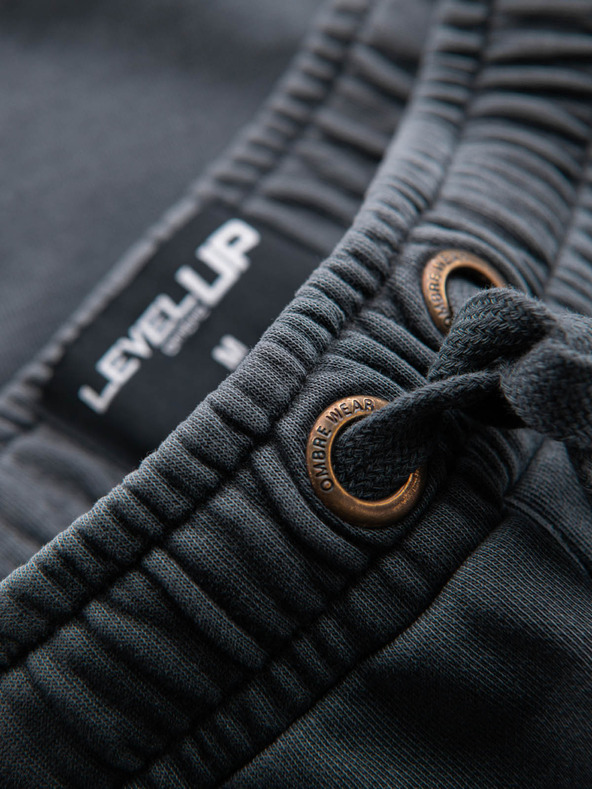 Ombre Clothing Мъжки памучни спортни панталони BASIC сиво Ombre Clothing