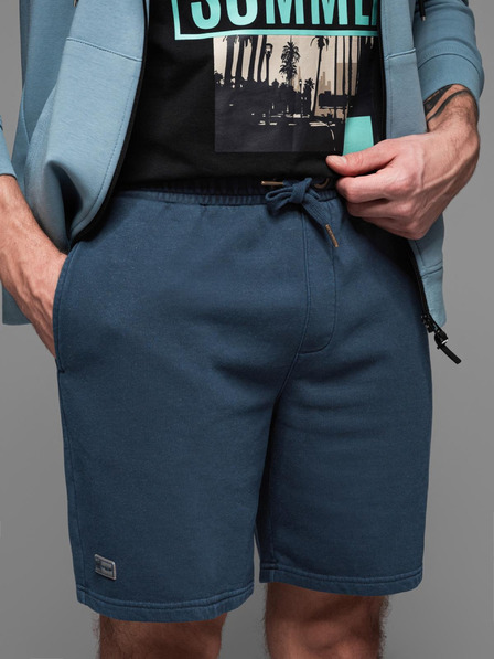 Ombre Clothing Мъжки памучни спортни панталони BASIC blue Ombre Clothing