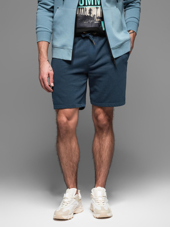 Ombre Clothing Мъжки памучни спортни панталони BASIC blue Ombre Clothing