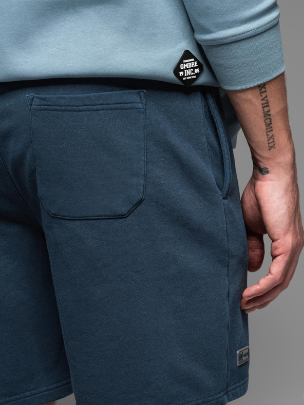Ombre Clothing Мъжки памучни спортни панталони BASIC blue Ombre Clothing