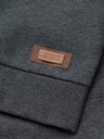 Ombre Clothing Мъжка качулка с копчета - графитен меланж V4 OM-SSZP-0186 Ombre Clothing