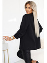 numoco Класическо дамско яке с набраздени ръкави - черно