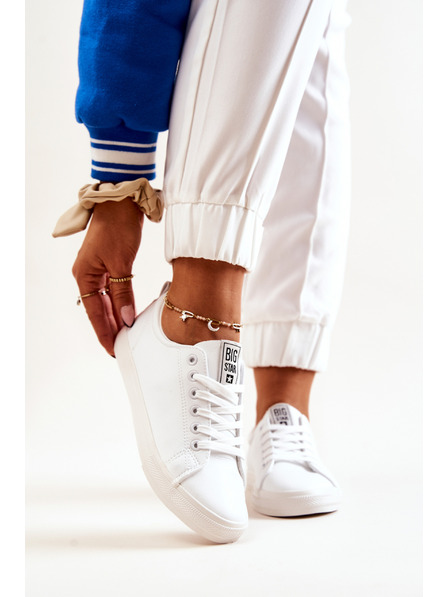 BIG STAR SHOES Дамски кожени маратонки Big Star - бели