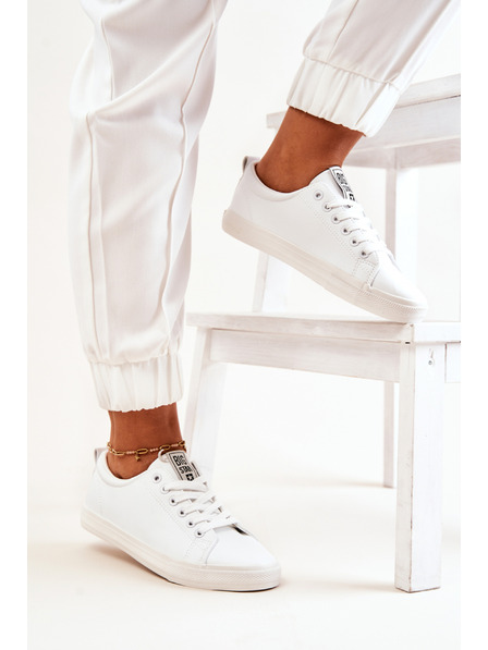 BIG STAR SHOES Дамски кожени маратонки Big Star - бели
