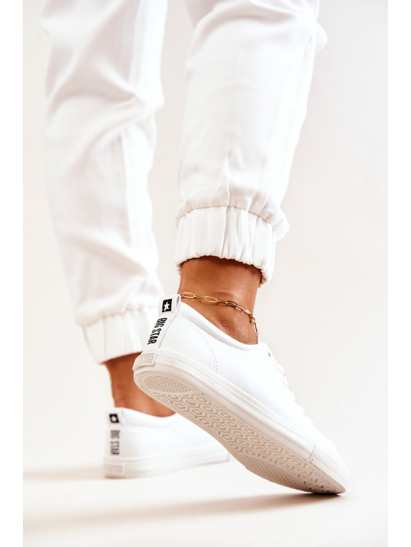 BIG STAR SHOES Дамски кожени маратонки Big Star - бели