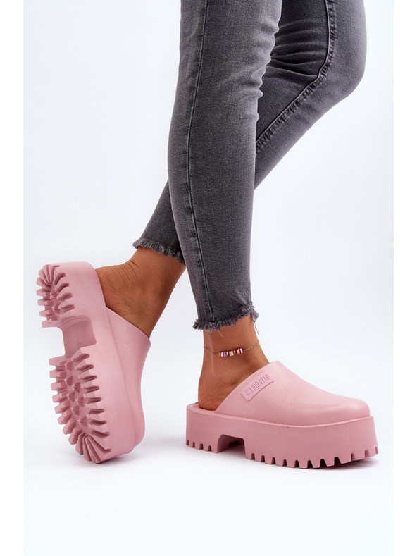 BIG STAR SHOES Дамски чехли с твърда подметка Big Star Розов