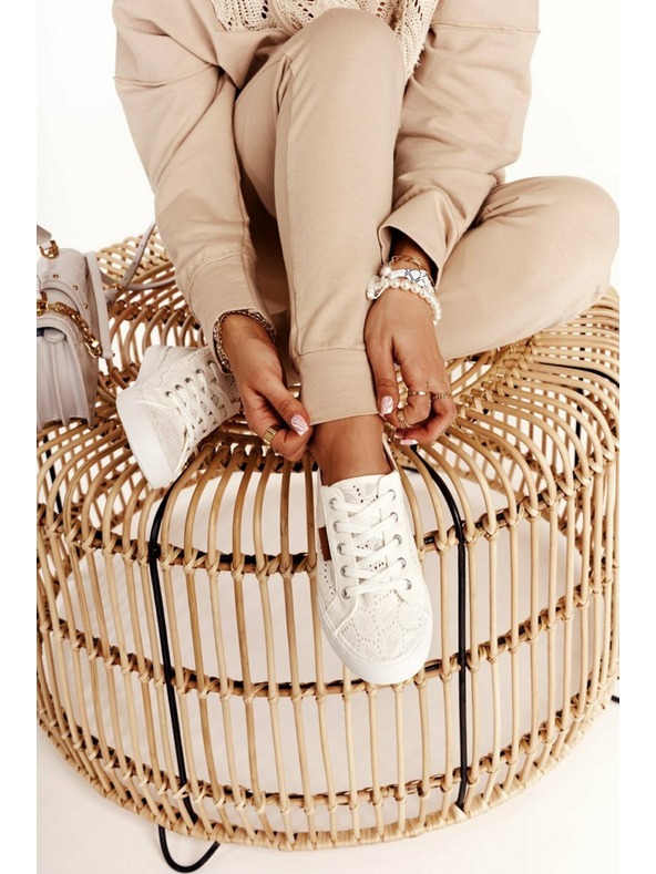 BIG STAR SHOES Дамски модни кецове Big Star - Бели