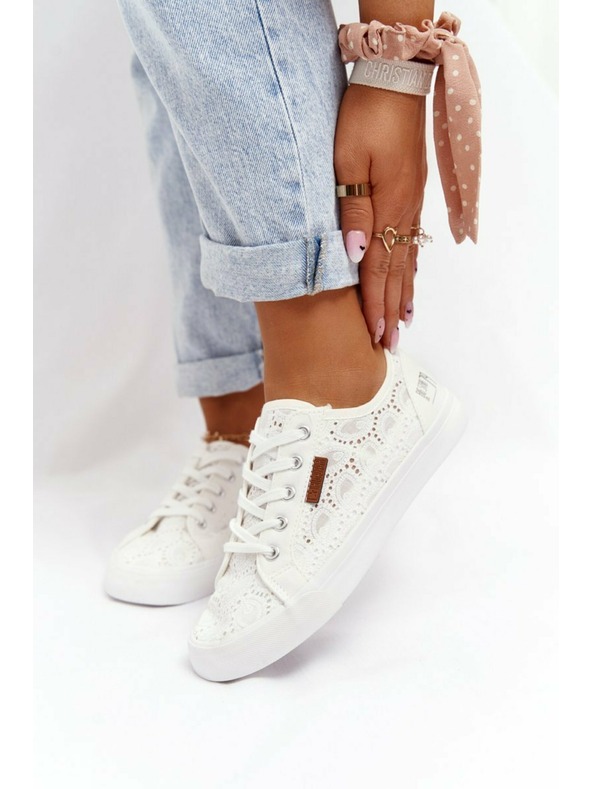 BIG STAR SHOES Дамски модни кецове Big Star - Бели