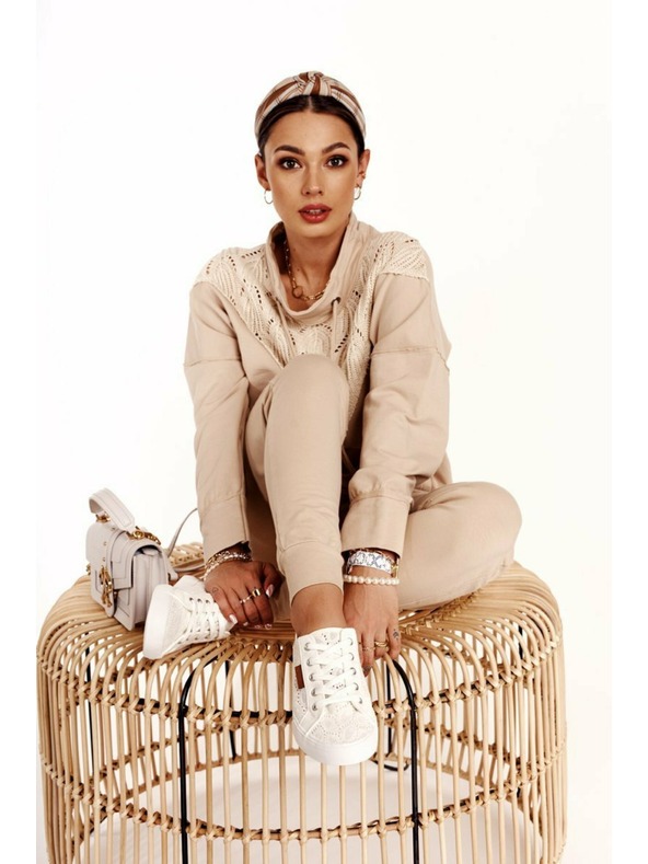 BIG STAR SHOES Дамски модни кецове Big Star - Бели