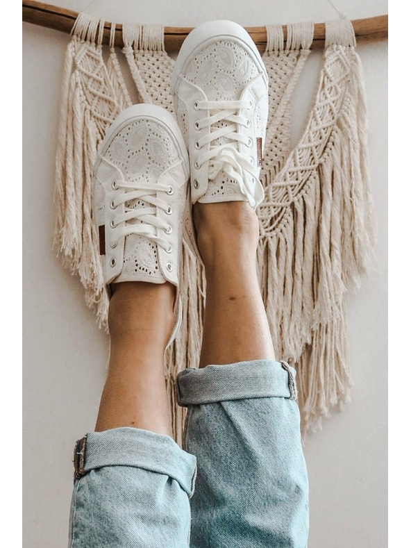 BIG STAR SHOES Дамски модни кецове Big Star - Бели