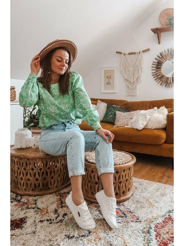 BIG STAR SHOES Дамски модни кецове Big Star - Бели