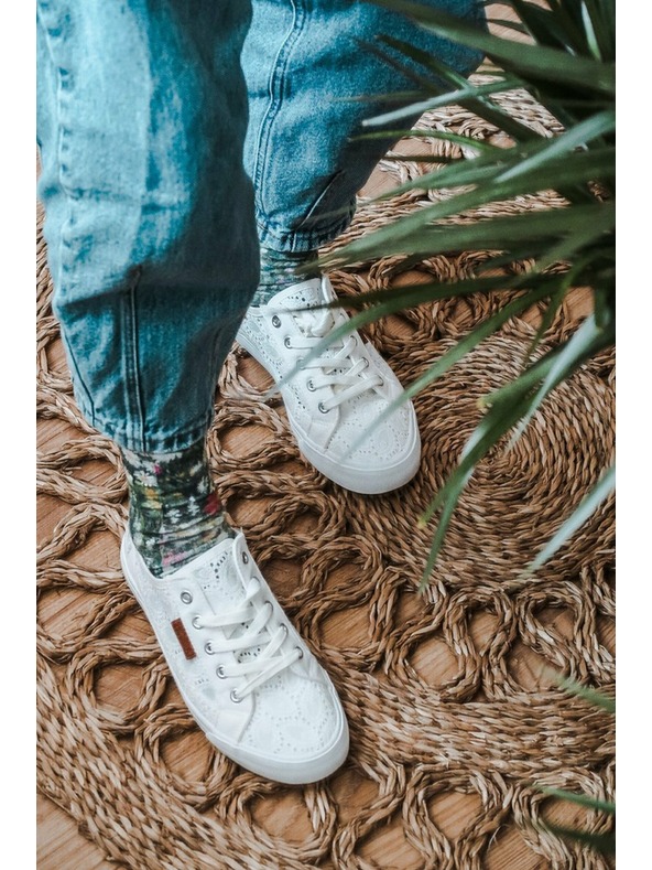 BIG STAR SHOES Дамски модни кецове Big Star - Бели