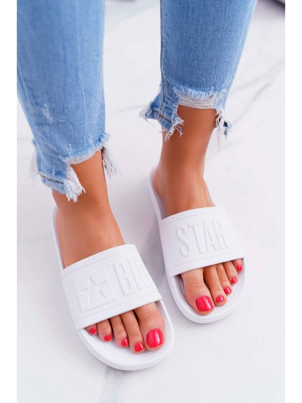 BIG STAR SHOES Дамски модни чехли Big Star - Бели