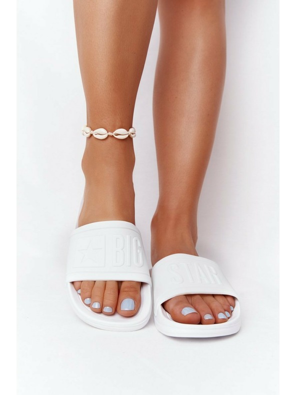 BIG STAR SHOES Дамски модни чехли Big Star - Бели