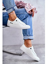 BIG STAR SHOES Дамски ниски кожени кецове Big Star - бели
