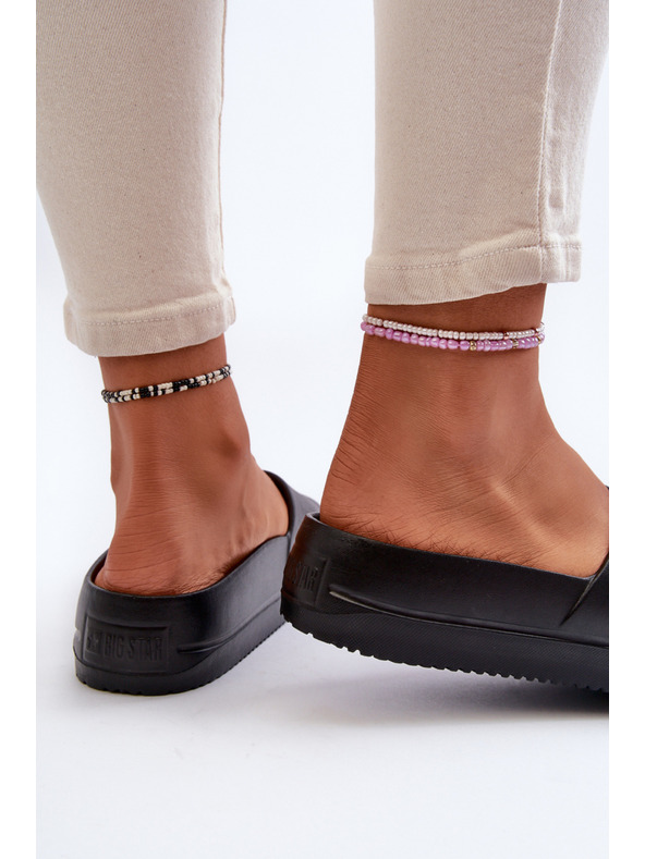 BIG STAR SHOES Дамски чехли с платформа от пяна и катарама Big Star Black