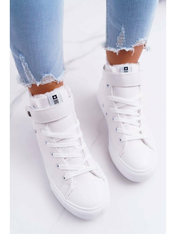 BIG STAR SHOES Изолирани кожени маратонки BIG STAR White Размер: