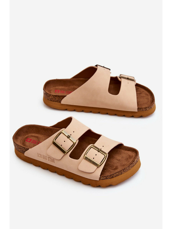 BIG STAR SHOES Дамски класически чехли Big Star LL274478 Бежов