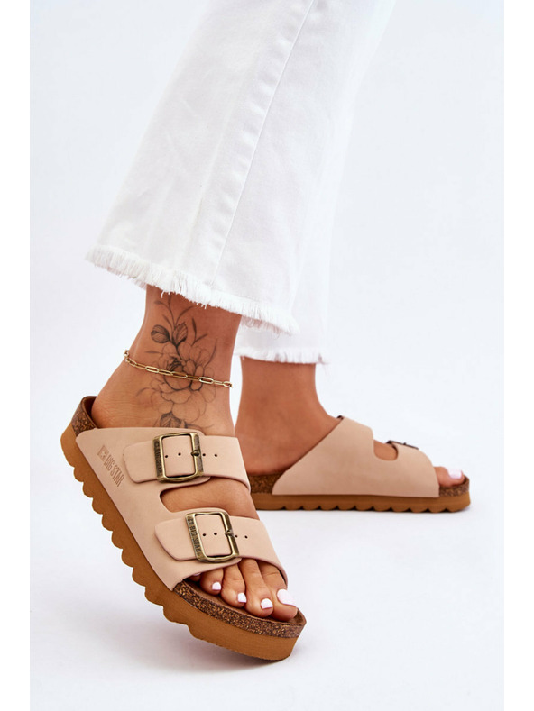 BIG STAR SHOES Дамски класически чехли Big Star LL274478 Бежов