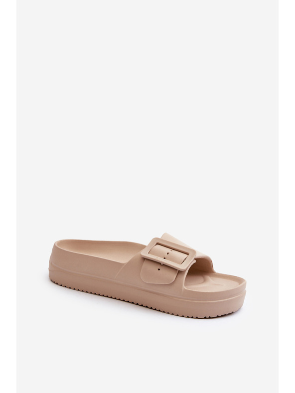 BIG STAR SHOES Дамски чехли от пенопласт с платформа и катарама Big Star бежов