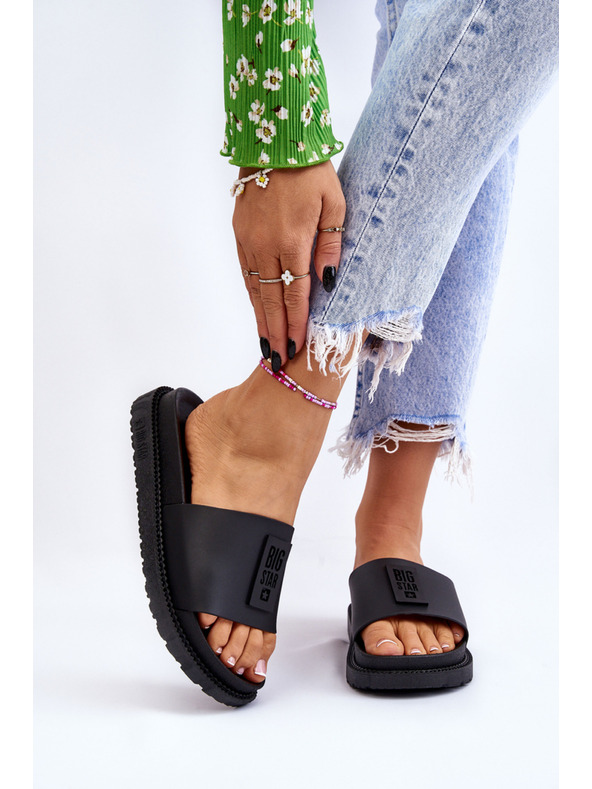 BIG STAR SHOES Дамски чехли с висока пета Big Star Черно