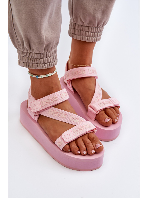 BIG STAR SHOES Дамски сандали на платформа Big Star Pink