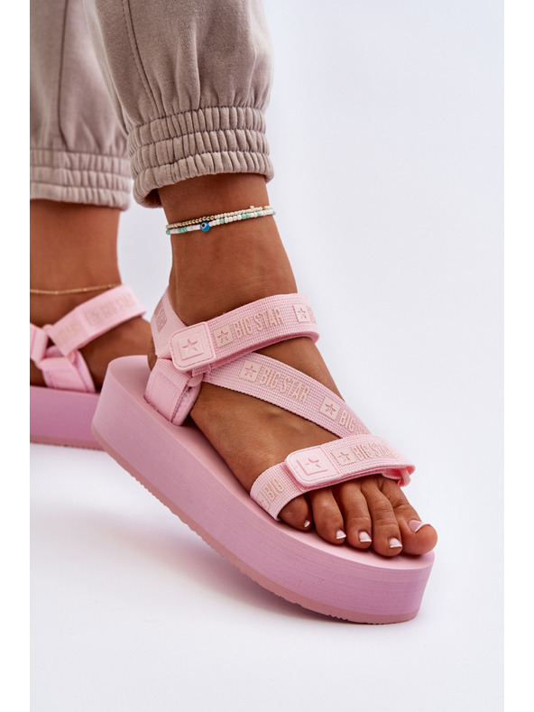 BIG STAR SHOES Дамски сандали на платформа Big Star Pink