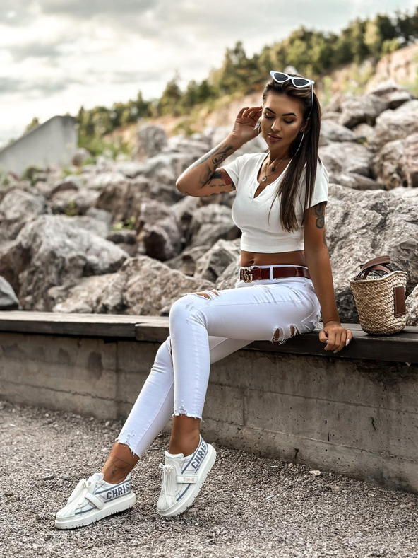 Edoti EDOTI Fashion Дамска бяла тениска