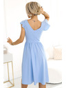 numoco Рокля с деколте и къс ръкав - светлосиня Numoco
