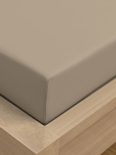 Kvalitex Сатенено долно чаршаф LUXURY COLLECTION 220x200cm бежово