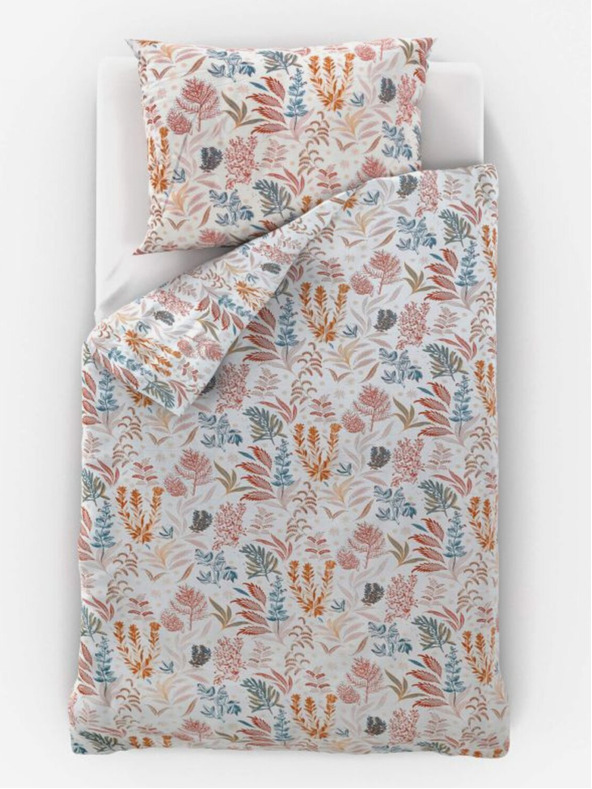 Kvalitex Сатенено удължено спално бельо Luxury Collection 140x220, 70x90cm Корален градина Kvalitex