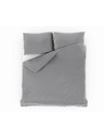 Kvalitex Сатенен спален комплект с райе 140x200, 70x90cm светлосив Kvalitex