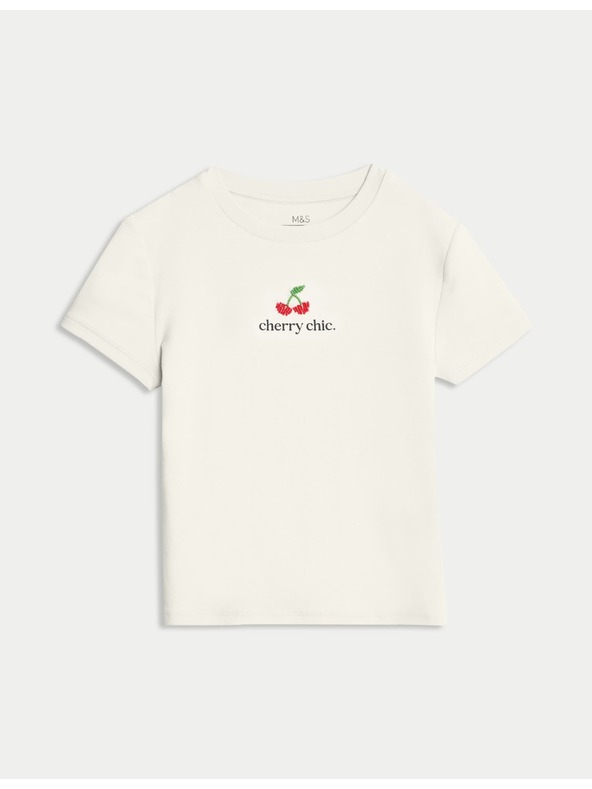 Marks & Spencer Тениска в цвят сметана Marks & Spencer