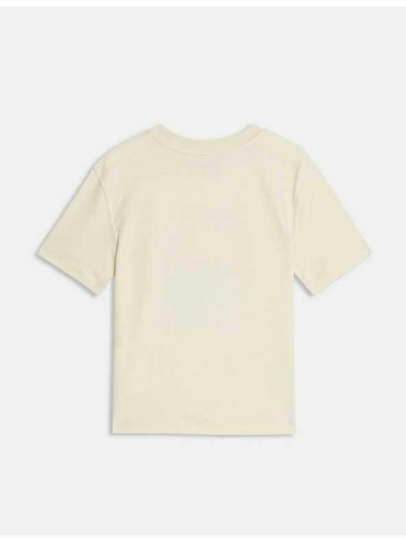 Marks & Spencer Тениска от чист памук с графичен десен на вълни Marks & Spencer