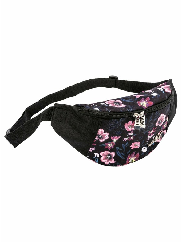 Meatfly Дамска чантица за кръст Meatfly Taya Hibiscus Black | Многоцветна | Размер