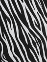 Heys Бяло-черен пътнически куфар с животински принт Heys EZ Fashion L Zebra