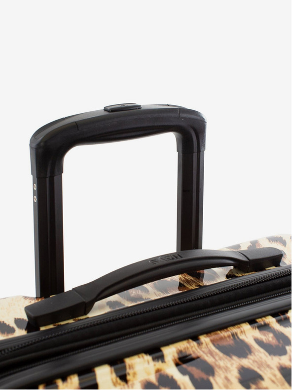 Heys Комплект от три щампована пътни куфара в кафяво Heys Brown Leopard S,M,L