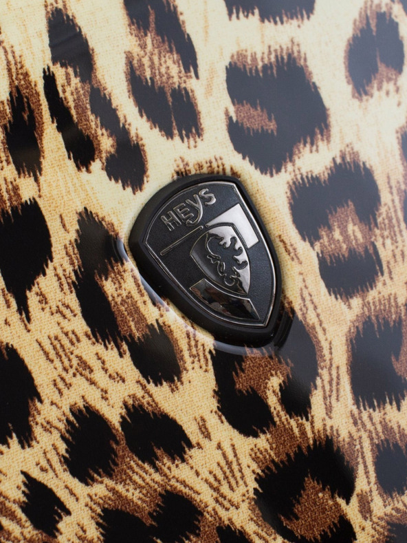 Heys Черно-кафяв щампован пътен куфар Heys Brown Leopard M