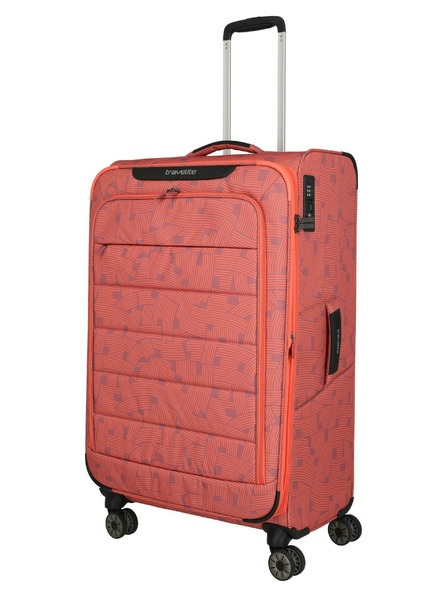 Travelite Пътен куфар Travelite Skaii 4w L Print Peach