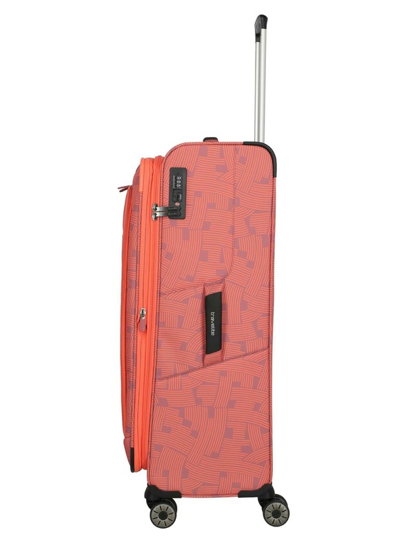 Travelite Пътен куфар Travelite Skaii 4w L Print Peach