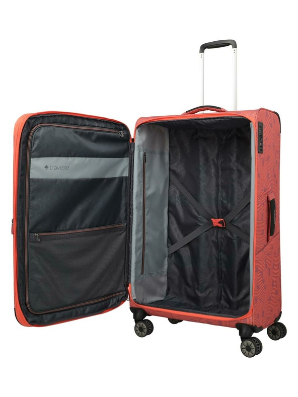 Travelite Пътен куфар Travelite Skaii 4w L Print Peach