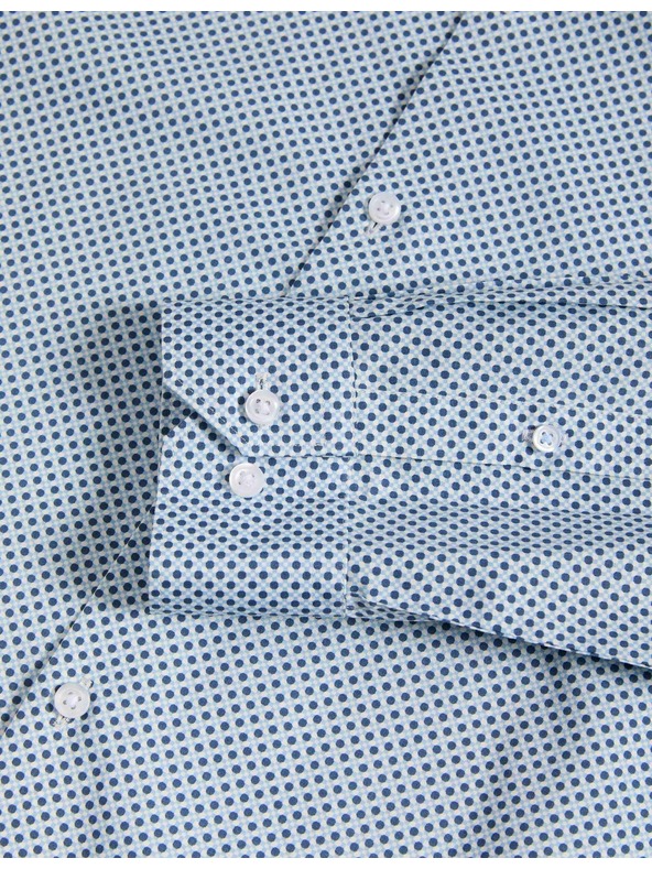 Marks & Spencer Риза от чист памук, нормален силует Marks & Spencer синя