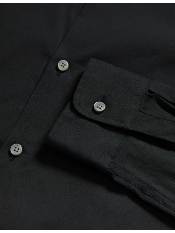 Marks & Spencer Риза с тесен силует Marks & Spencer черна