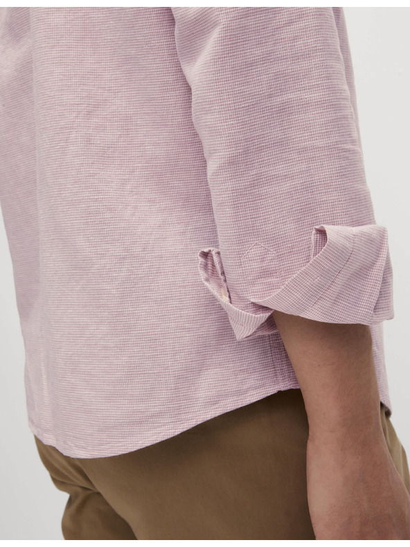 Marks & Spencer Риза от смес от лен и памук Marks & Spencer розова