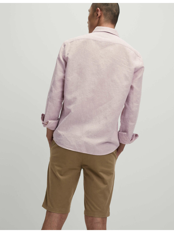 Marks & Spencer Риза от смес от лен и памук Marks & Spencer розова